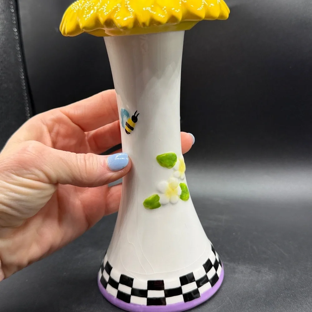 Vtg Dantes Bud Vase Coloful